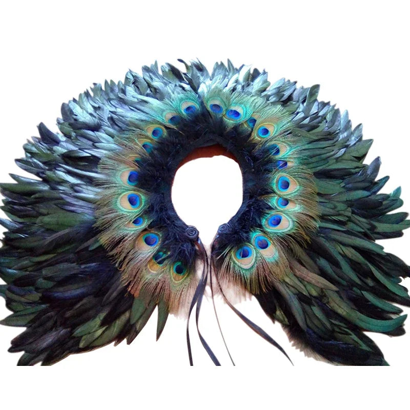Women's Real Peacock Feather Fur Bridal Bridesmaid Wedding Cape Wrap Pashmina Scarf Shawl for Evening Fancy Dress Party Women's Real Peacock Feather Fur Bridal Bridesmaid Wedding Cape Wrap Pashmina Scarf Shawl for Evening Fancy Dress Party